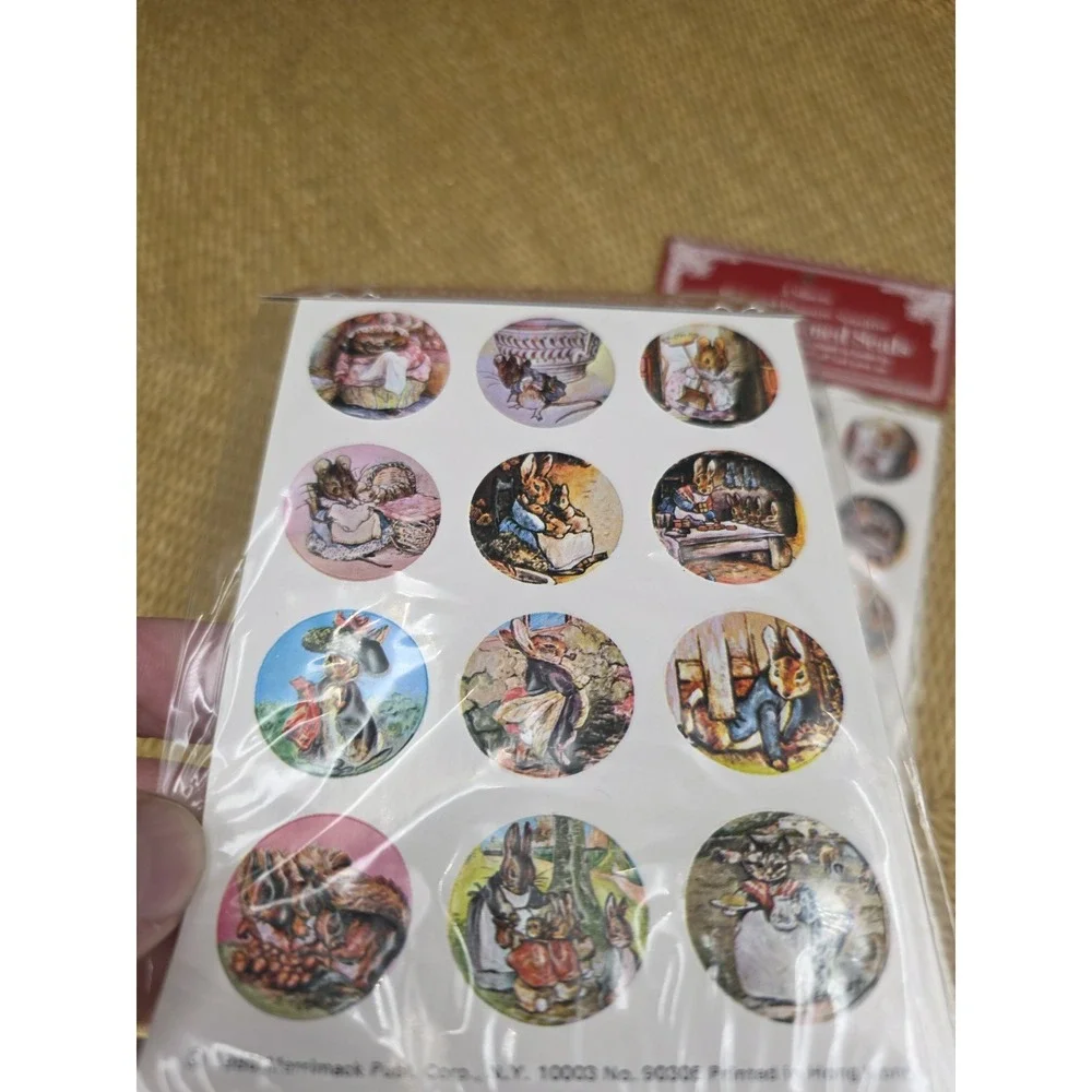 VTG Beatrix Potter Old-Fashioned Seals Merrimack‎ 1980 Rabbit Mouse Unused Lot 2